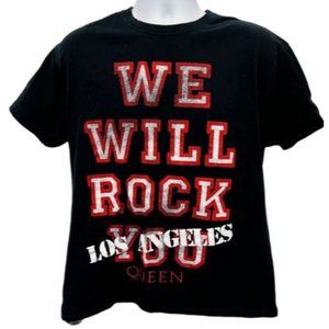 Queen - We Will Rock You Mens T Shirt Los Angeles Concert Tee Measures Large